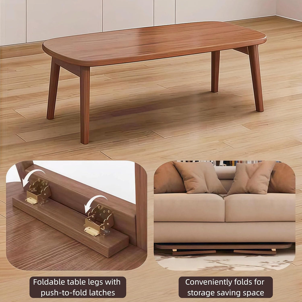 Foldable Coffee Table, Coffee Tables for Living Room, Foldable Legs Minimalis...