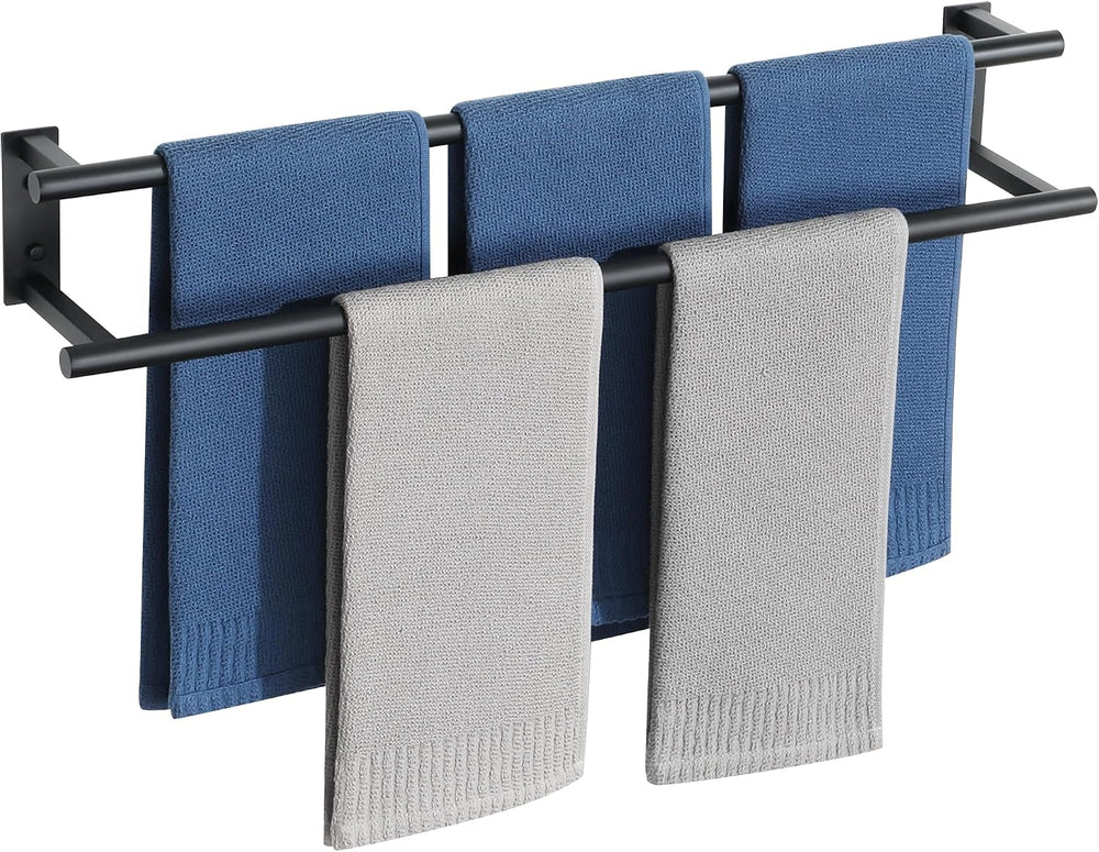 Alise Bathroom Double Towel Bars Wall Mount 28'' Towel Holder,Matte B...