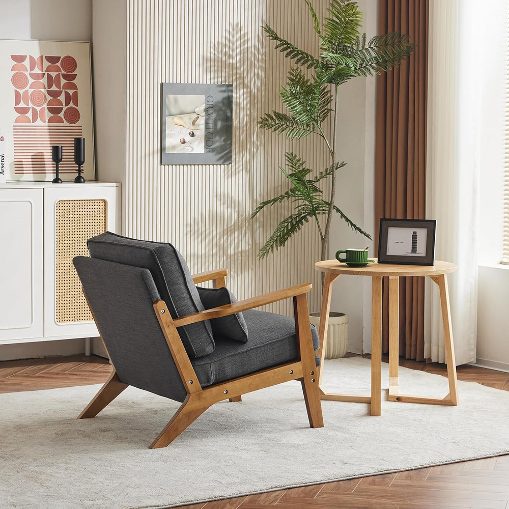 Karl home Mid-Century Lounge Accent Chair, Gray