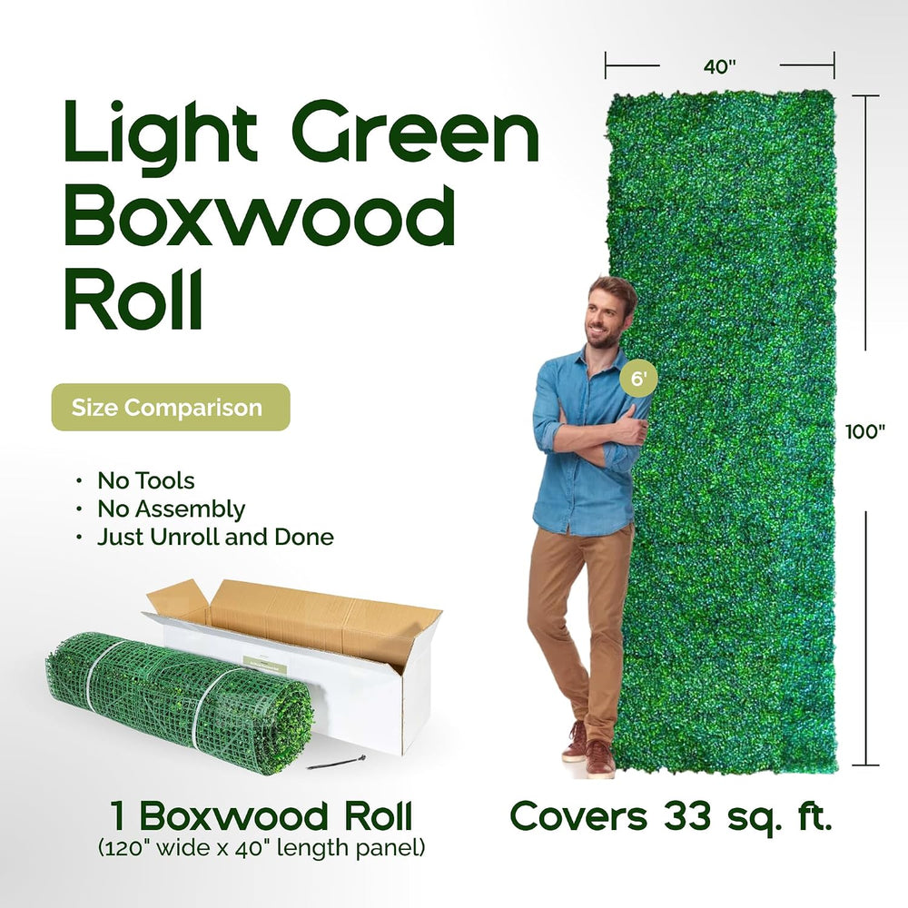 NatraHedge 20"" X20'' (12 Pack) Artificial Green Grass Wall...
