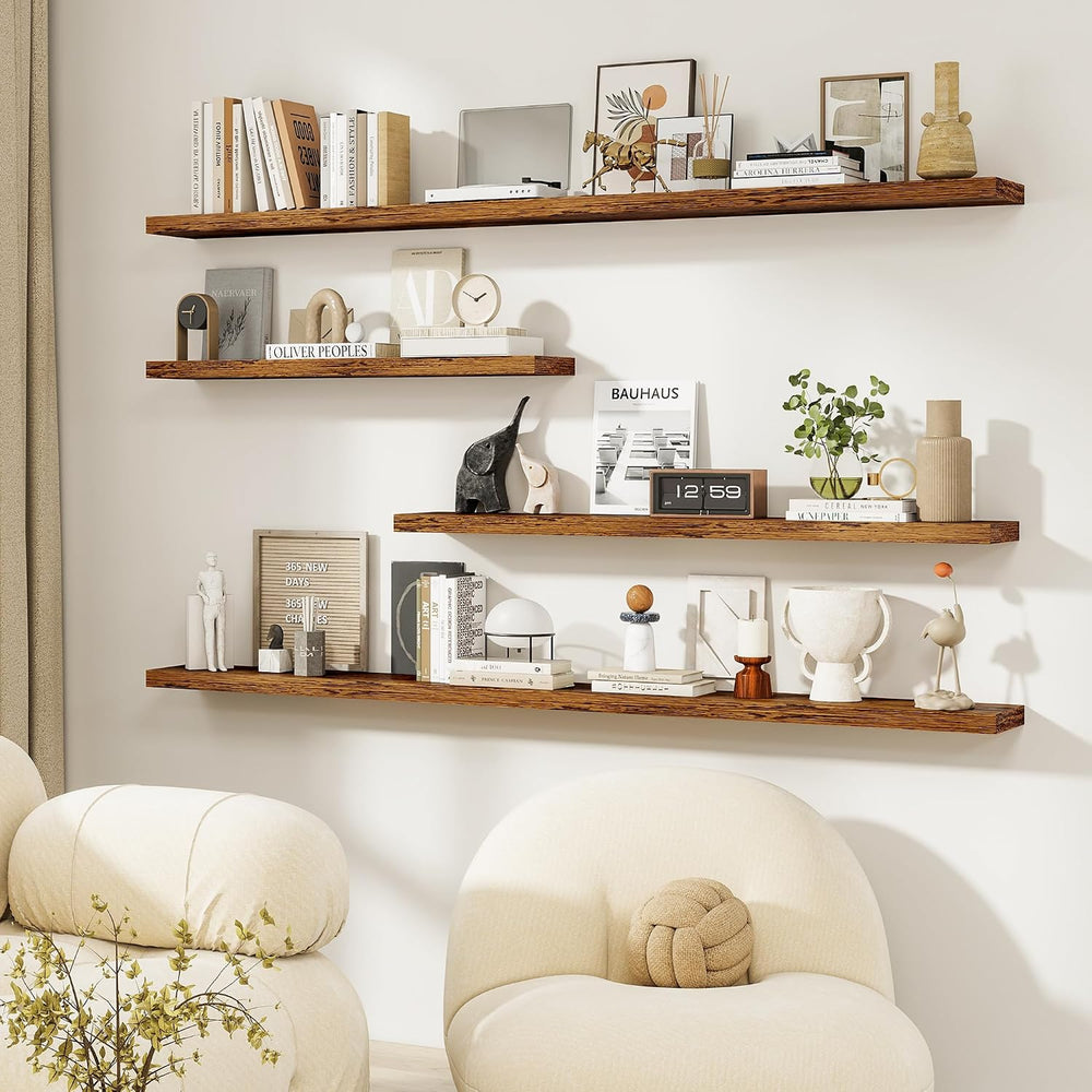 Dreamland Floating Shelves, 20Inch Rustic Wooden Wall Shelves for Bathroom|Be...