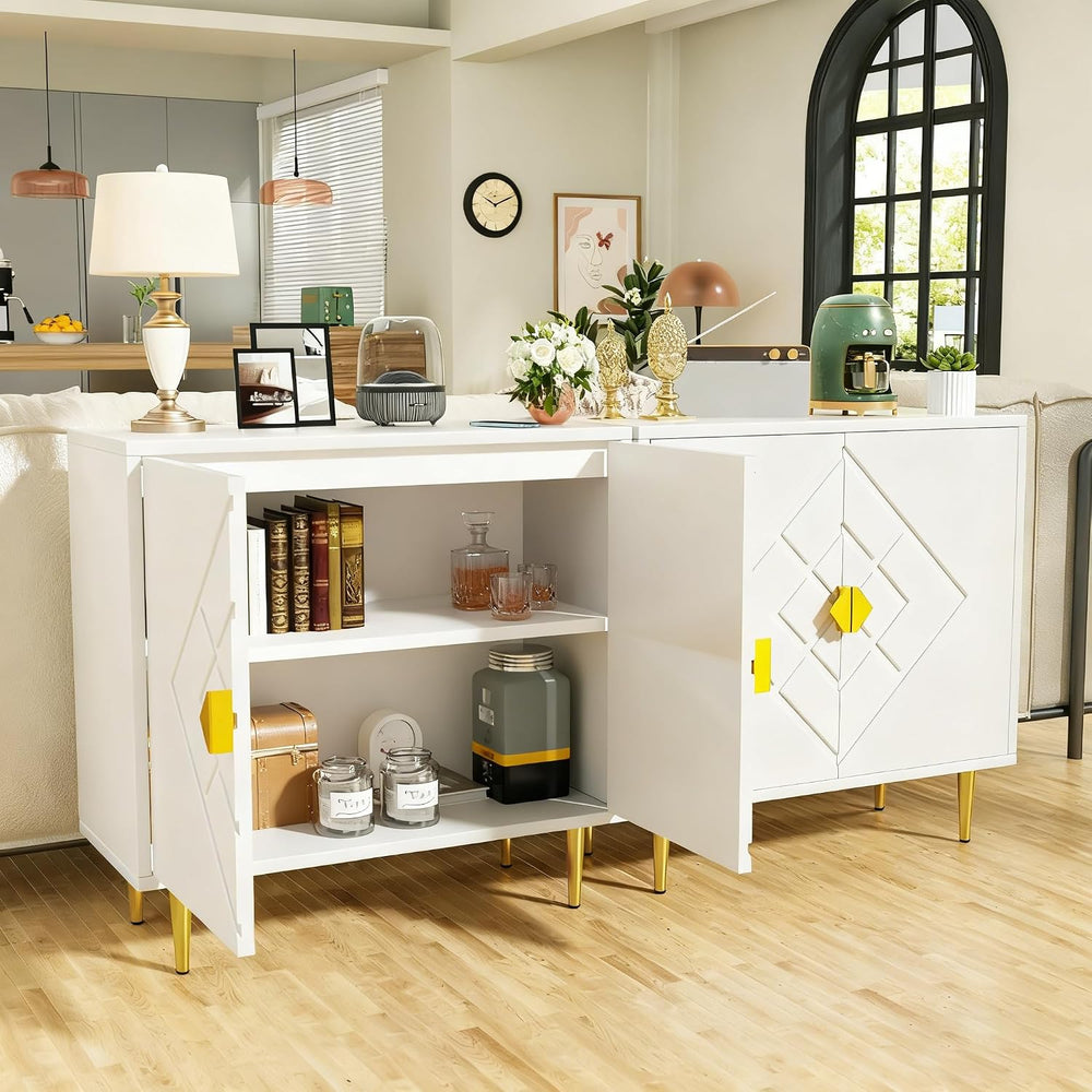 Xilingol Modern Accent Cabinet with Storage, Storage Cabinet with 2 Doors, Si...