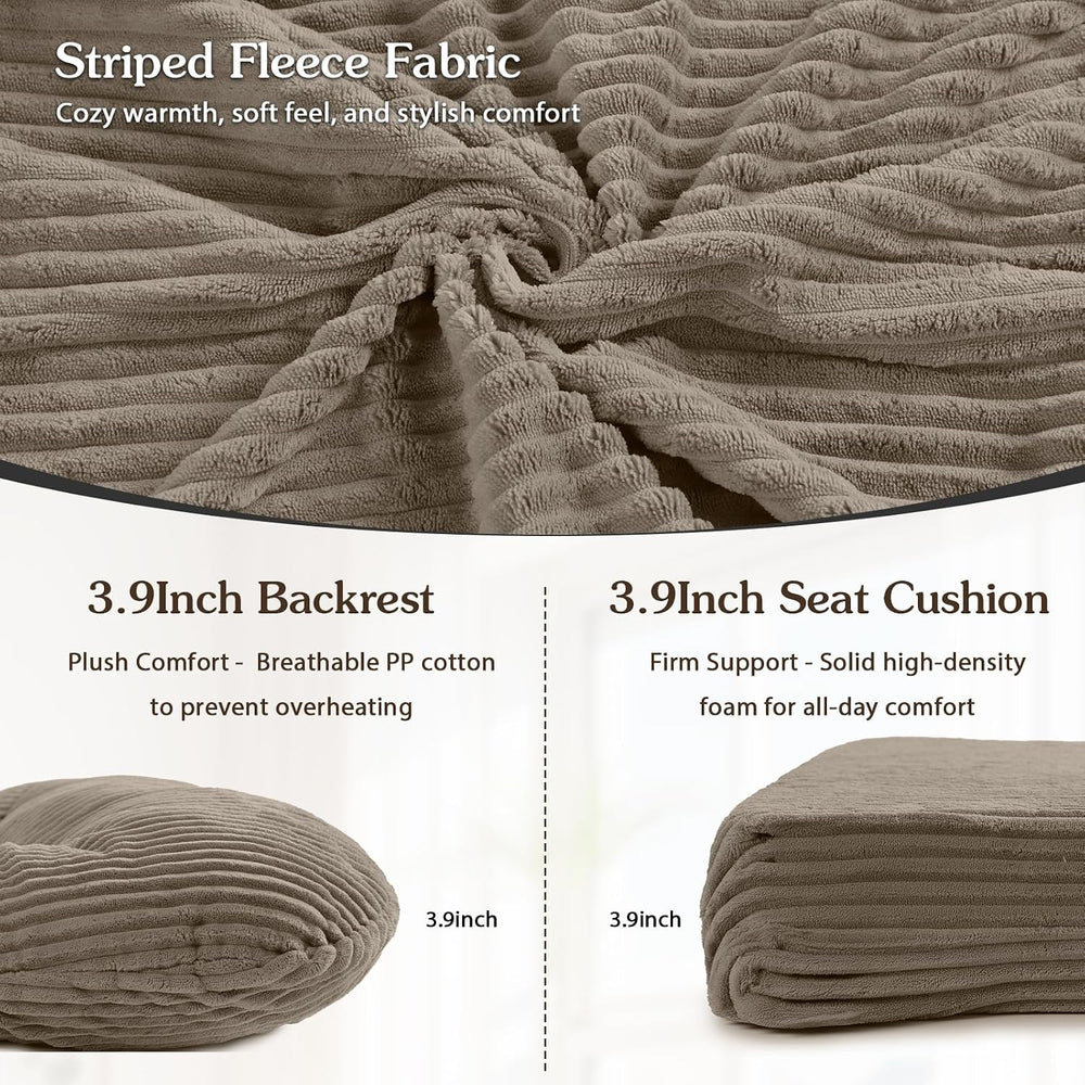 ANMINY 5PCS Glider Rocker Cushion Set, 29.5" H Back 3.9" Thick Ligh...