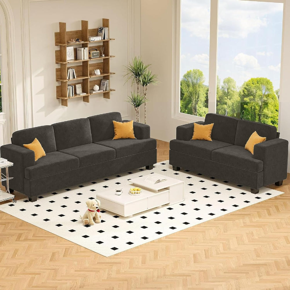 Apicizon Loveseat & 3 Seater Sofa Sets, 89" Couch Sofa Set for Livin...