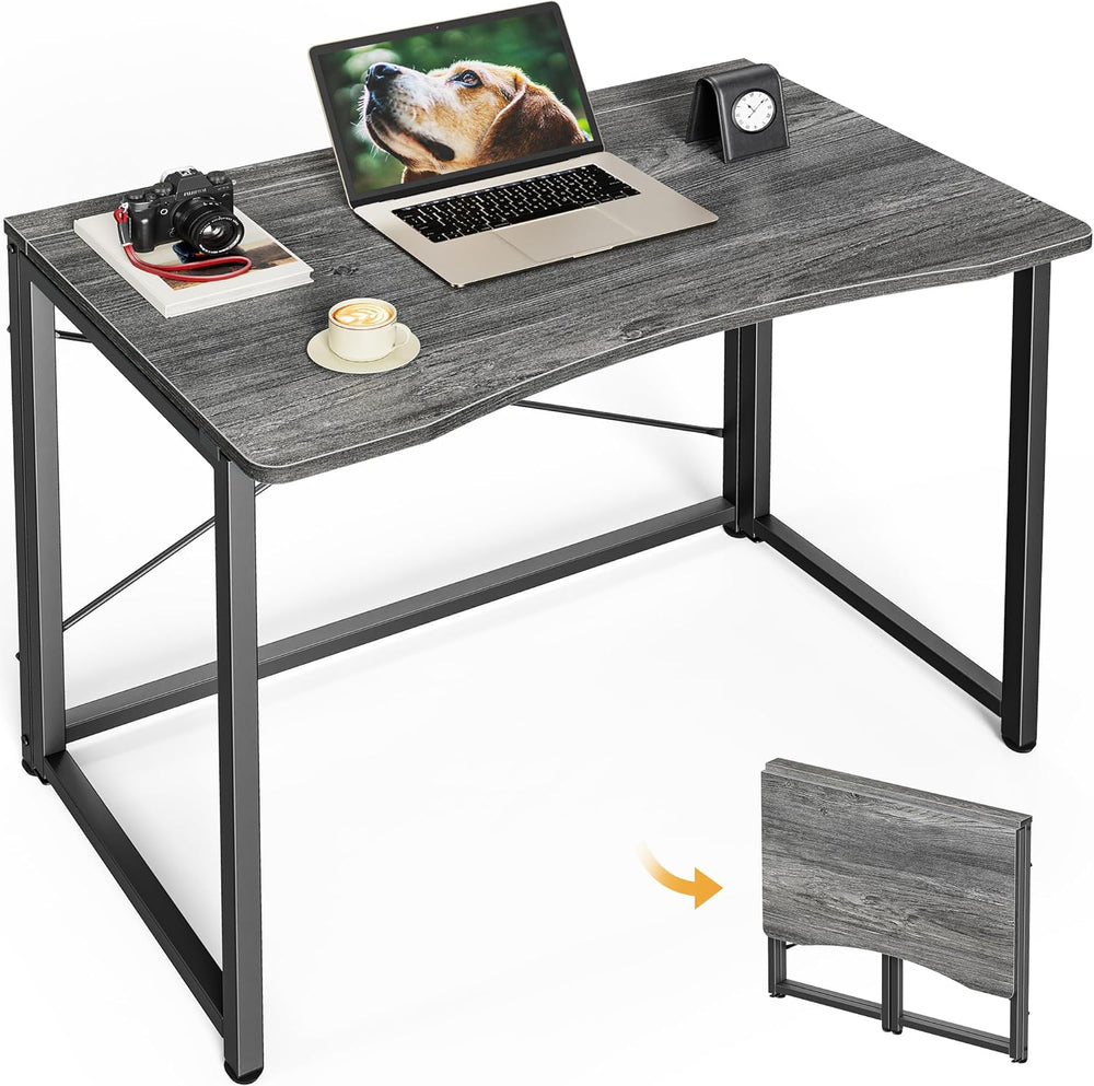 Huuger Folding Desk for Small Spaces, 31.5 Inch Foldable Computer Table
