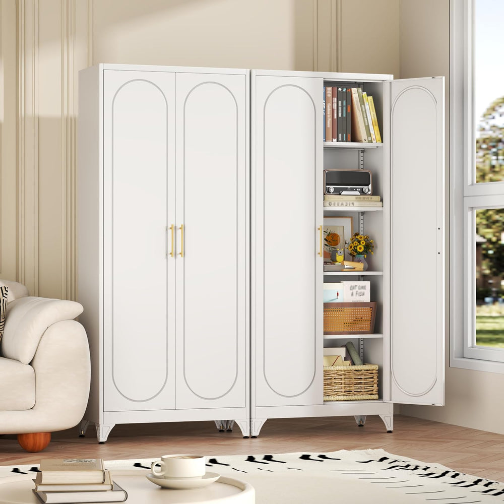 75"Kitchen Pantry Cabinet, Storage Cabinet with Doors and Shelves
