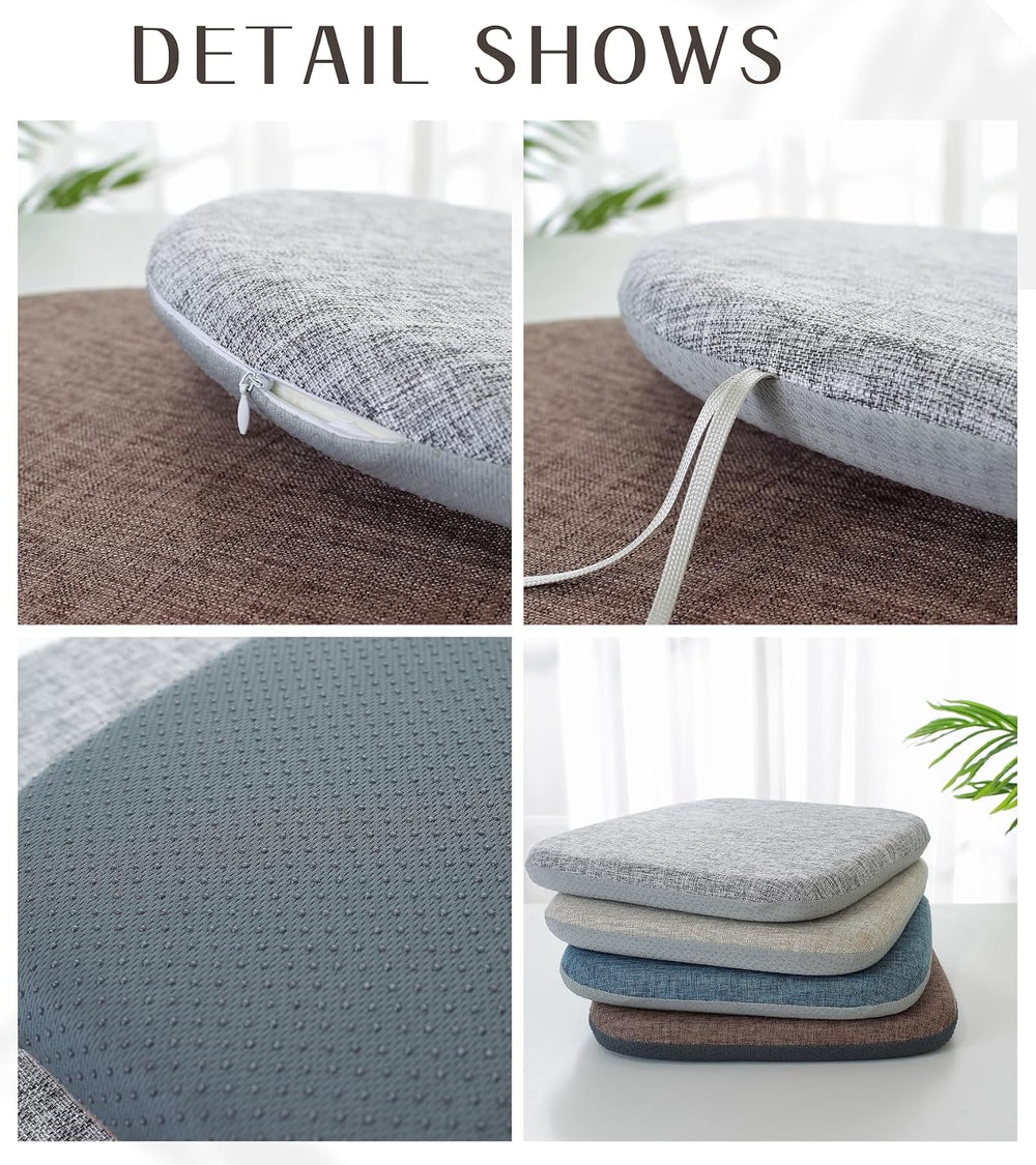 High Resilience Memory Foam Chair Cushion 13"x13"x2" Set of 2 ...