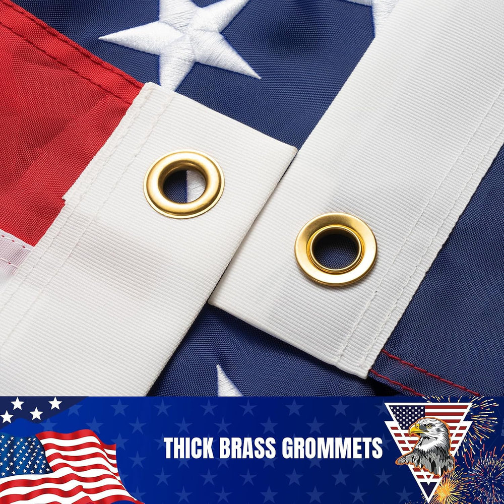 American Flag 5x8ft for Outside, Heavy Duty Nylon High Wind US Flag