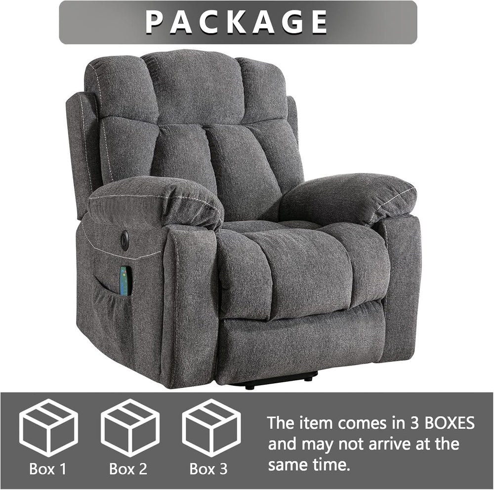 CANMOV Power Lift Recliner Chair for Elderly, Lift Chair with Massage Heat