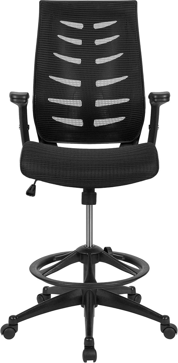 Flash Furniture Kale High-Back Ergonomic Mesh Office Chair with Flip-Up Arms ...