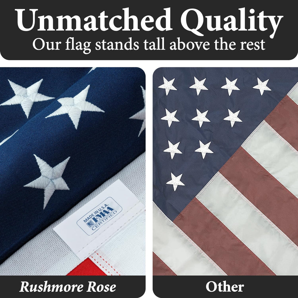 American Flags for Outside 4x6 -100% MADE IN THE USA,Indestructible Durable O...