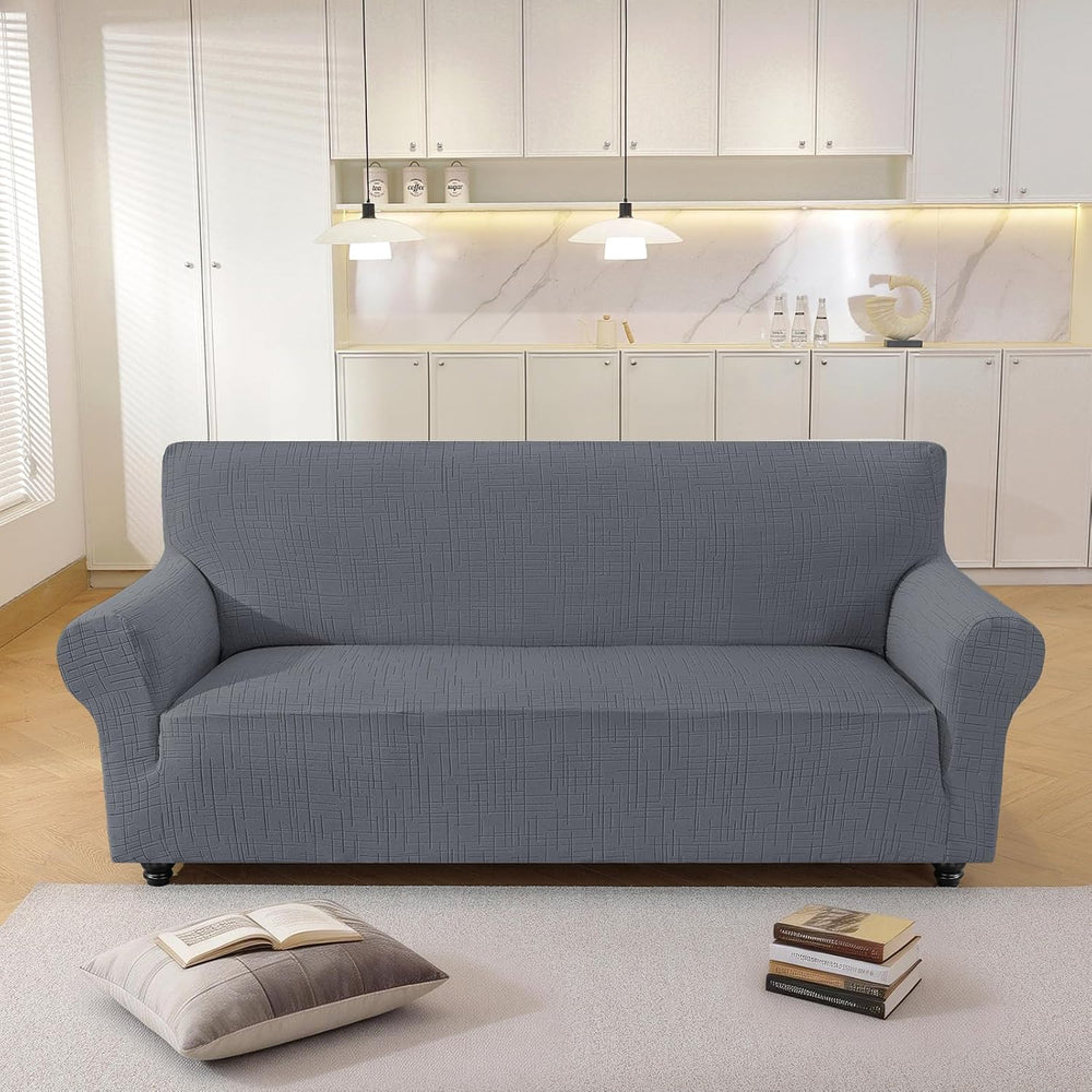 Super Stretch Armchair Covers (Chair 35"-45", Light Gray)