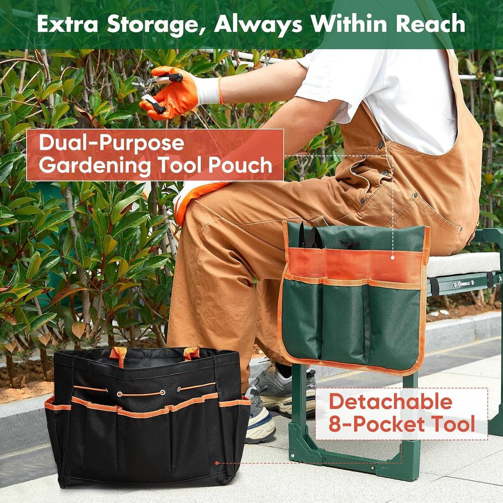 Sakerplus Garden Kneeler and Seat,Heavy Duty Foldable Garden Stool and Garden...