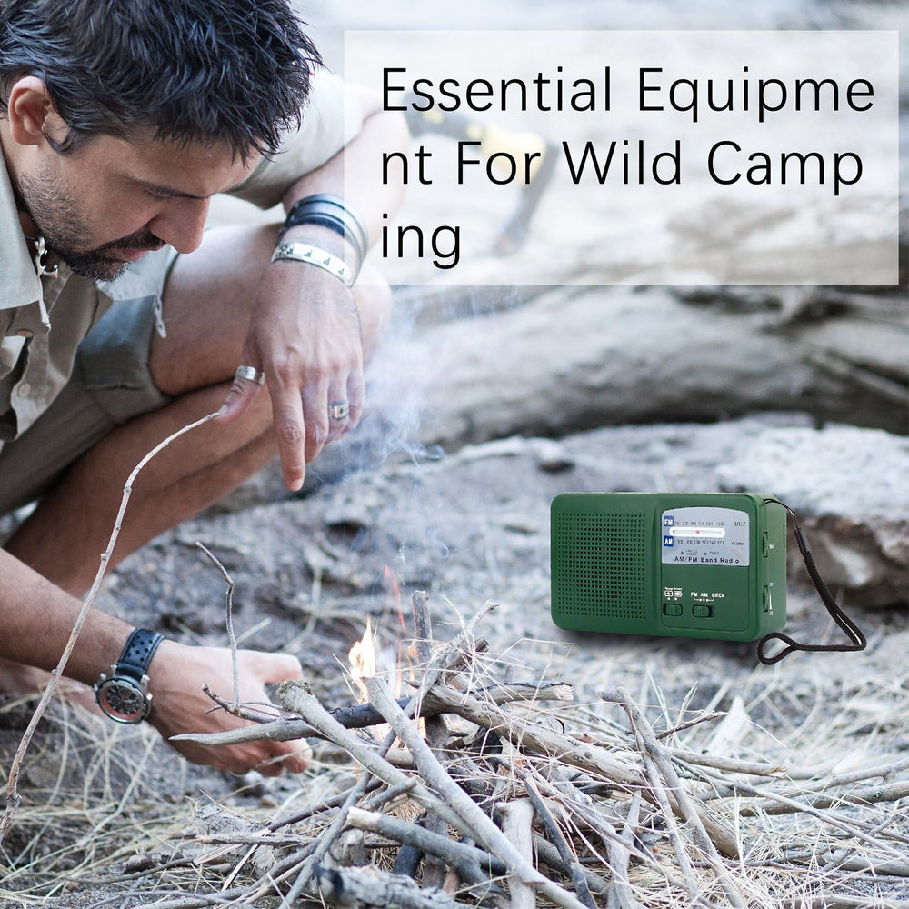 Emergency Radio with Solar and Hand Crank Self Powered, Battery USB Rechargin...