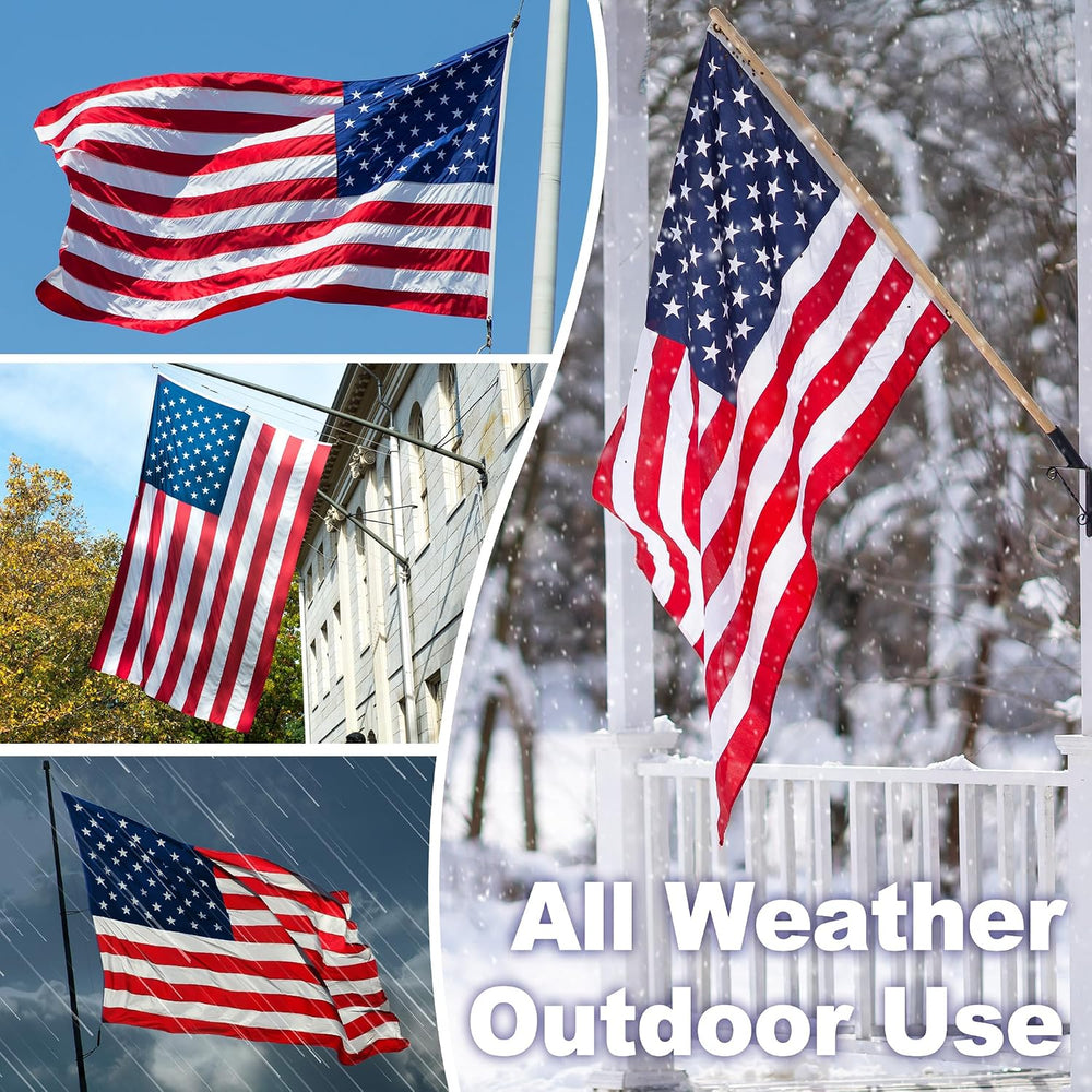 American Flag 4X6 FT TearProof Series, Heavy Duty Tough Spun Polyester USA Fl...