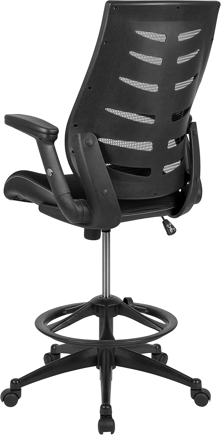 Flash Furniture Kale High-Back Ergonomic Mesh Office Chair with Flip-Up Arms ...