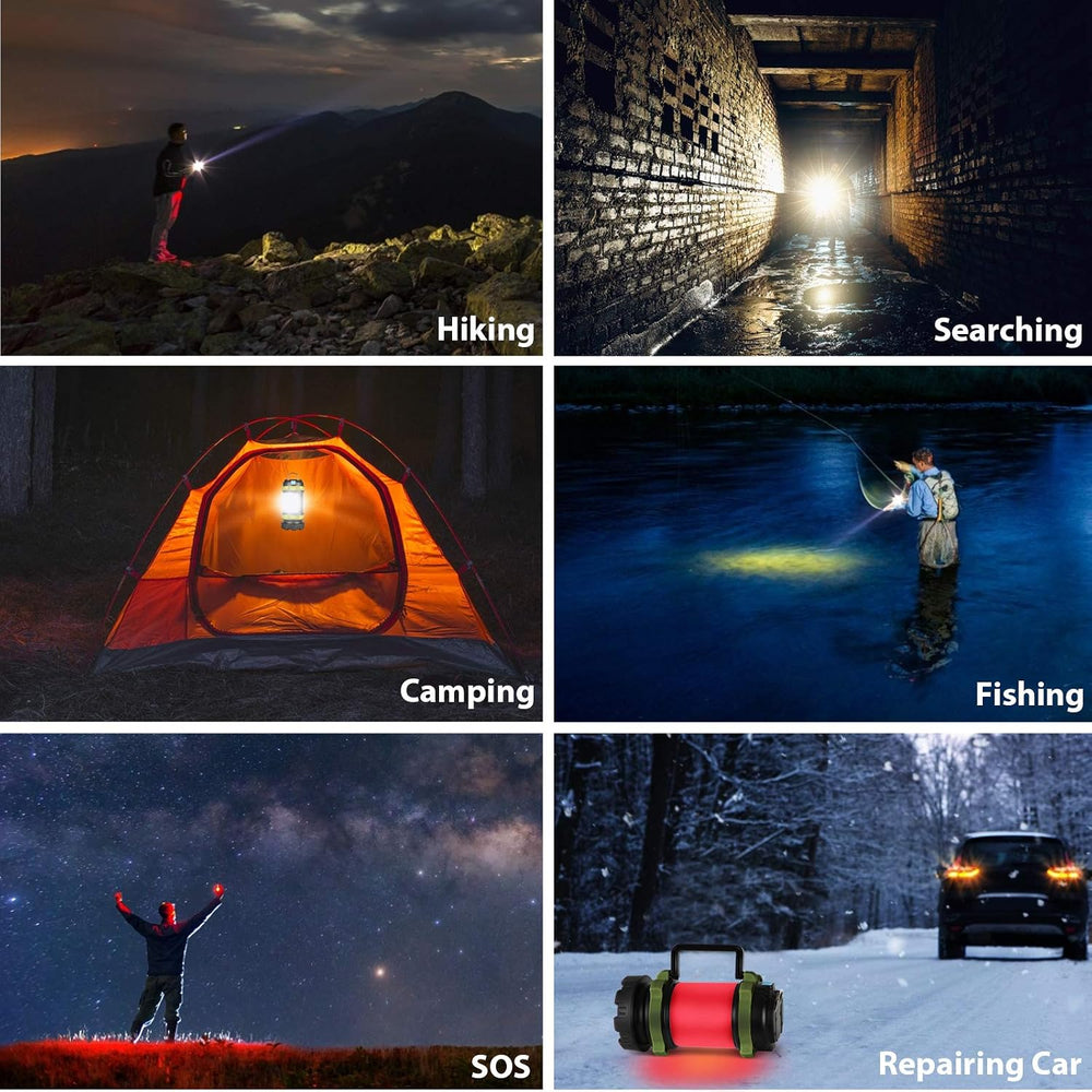 3 Pack Camping Lantern, Outdoor LED Camping Light, Rechargeable Flashlights