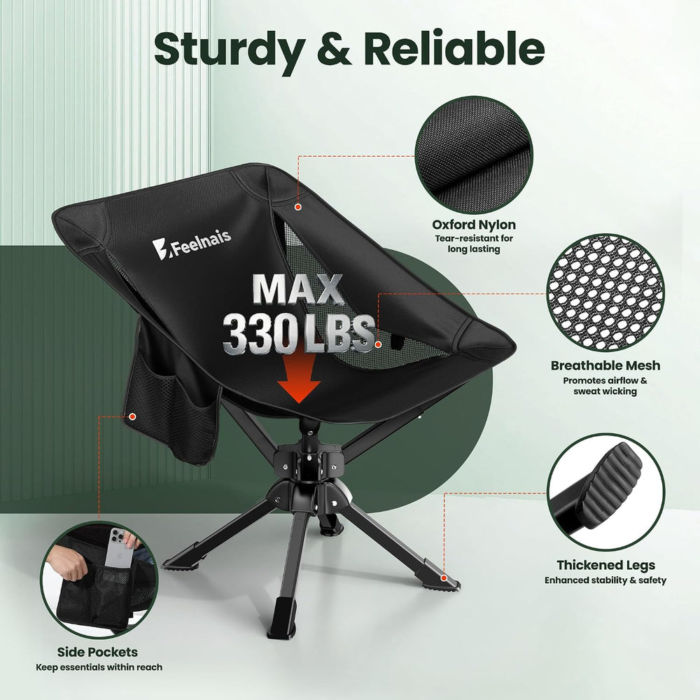 Portable Camping Chairs for Adults, Comfy Folding Camp Chair