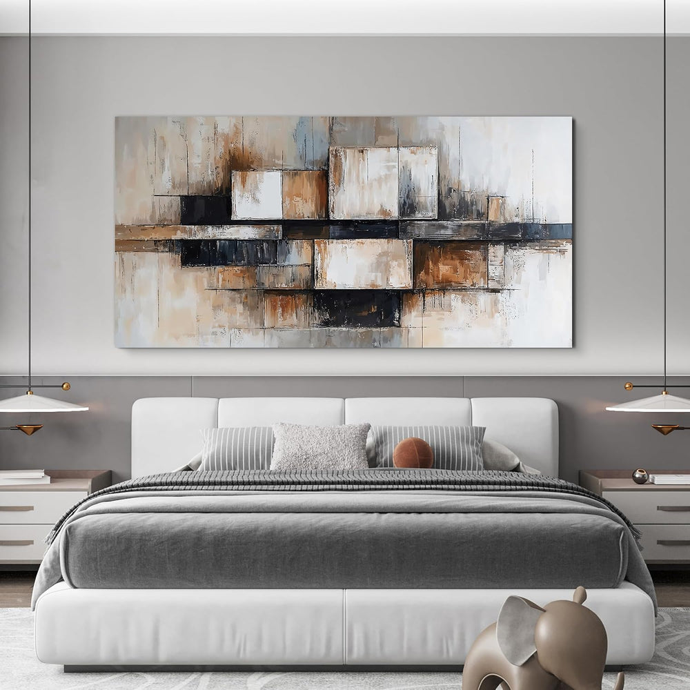 Abstract Geometric Canvas Wall Art For Living Room Art Wall Decor Modern Abst...