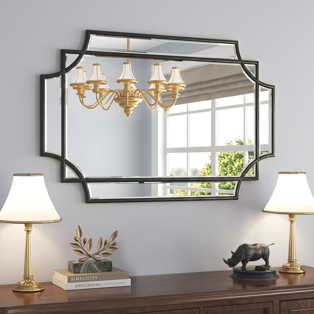 24x36 Inch Bathroom Mirrors for Over Sink, Framed Mirrors for Wall Black