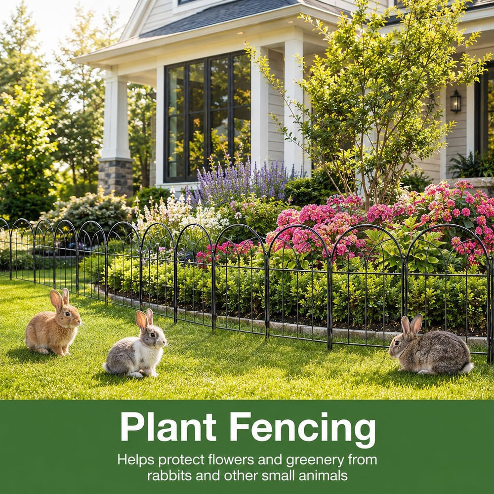 Decorative Garden Fence, 21 ft Rustproof No Dig Flower Bed Border 20 Pack