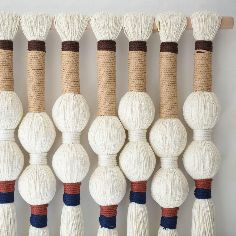 Macrame Wall Hanging Boho Wall Art Handmade Spherical Knot 27" W x 33&qu...