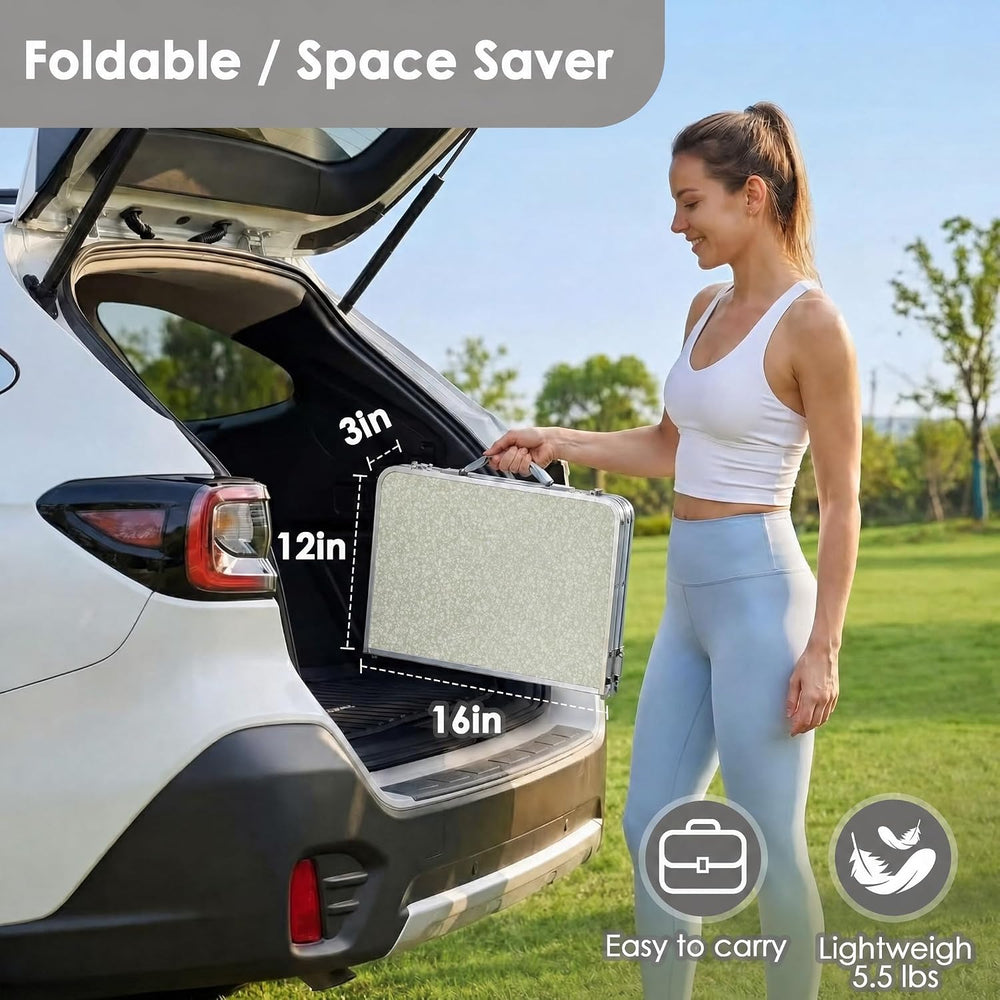 Small Folding Table, 2 Foot, Compact Foldable Portable Camping Table