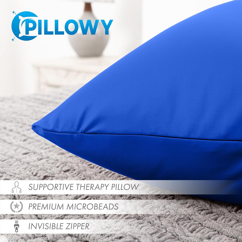 PILLOWY 18" x 18" Throw Pillow - Yeal Blue: 1 PCS Luxurious Premium...