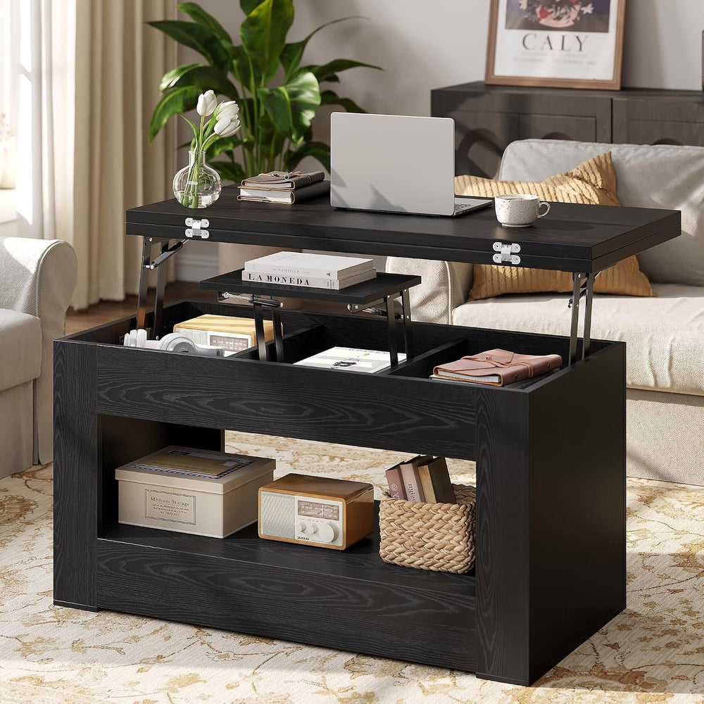 UNIQUITE 40" Lift Top Coffee Table, 4 in 1 Multi-Function Lift Coffee Ta...