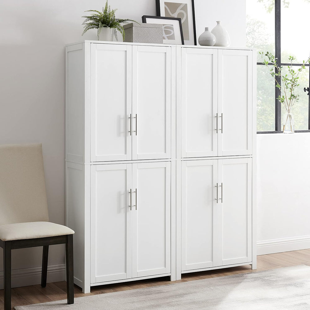 Crosley Furniture Savannah 2-Piece Pantry Storage Cabinet Set