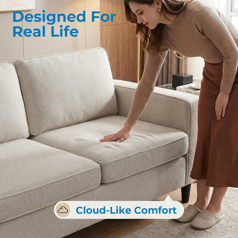Mjkone 78" Width 3 Pieces Sofa Couches Set for Living Room Sets Furnitur...