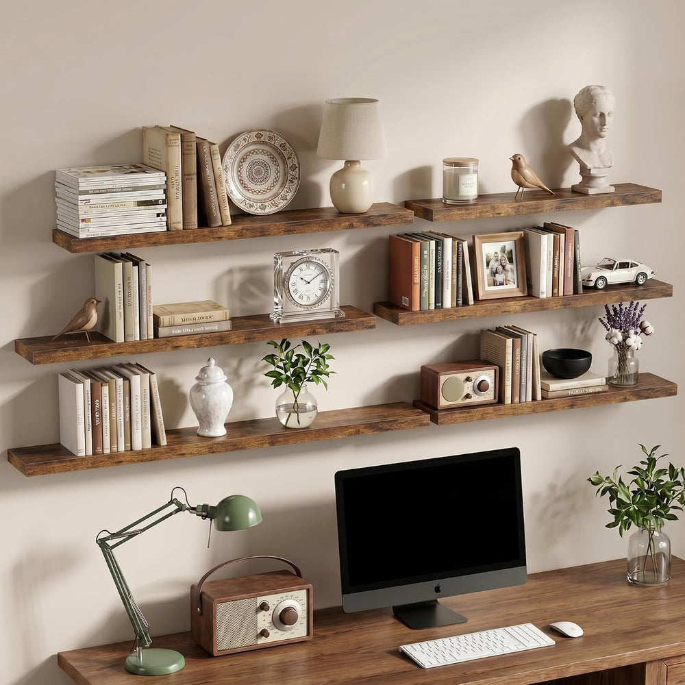 Vivelove 16 Inch Floating Shelves Wall Mounted for Display, 6.5 Deep Duty She...