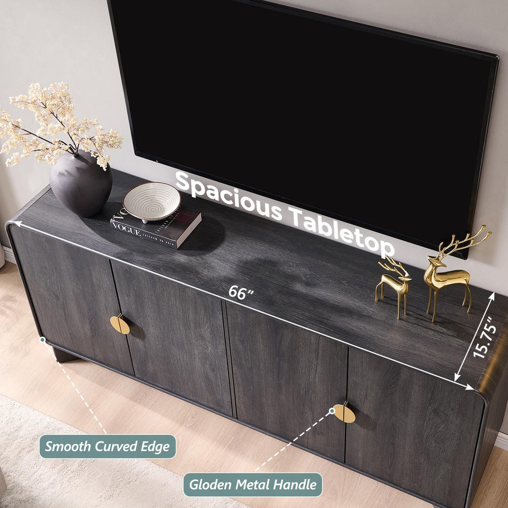 IFGET Modern Buffet Cabinet with Storage, 70" Sideboard Cabinet, Dark Grey