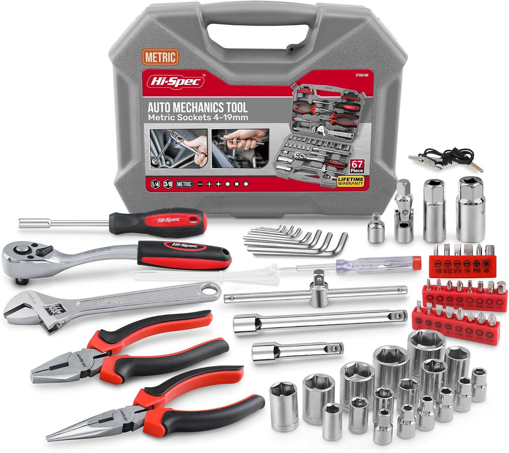Hi-Spec Metric Auto Mechanic Tool Set Motorcycle & Car Tool Kit Trucks