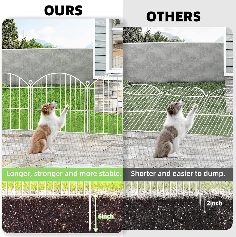 Decorative Garden Fence, 24in (H) x 20ft(L) No Dig Fence