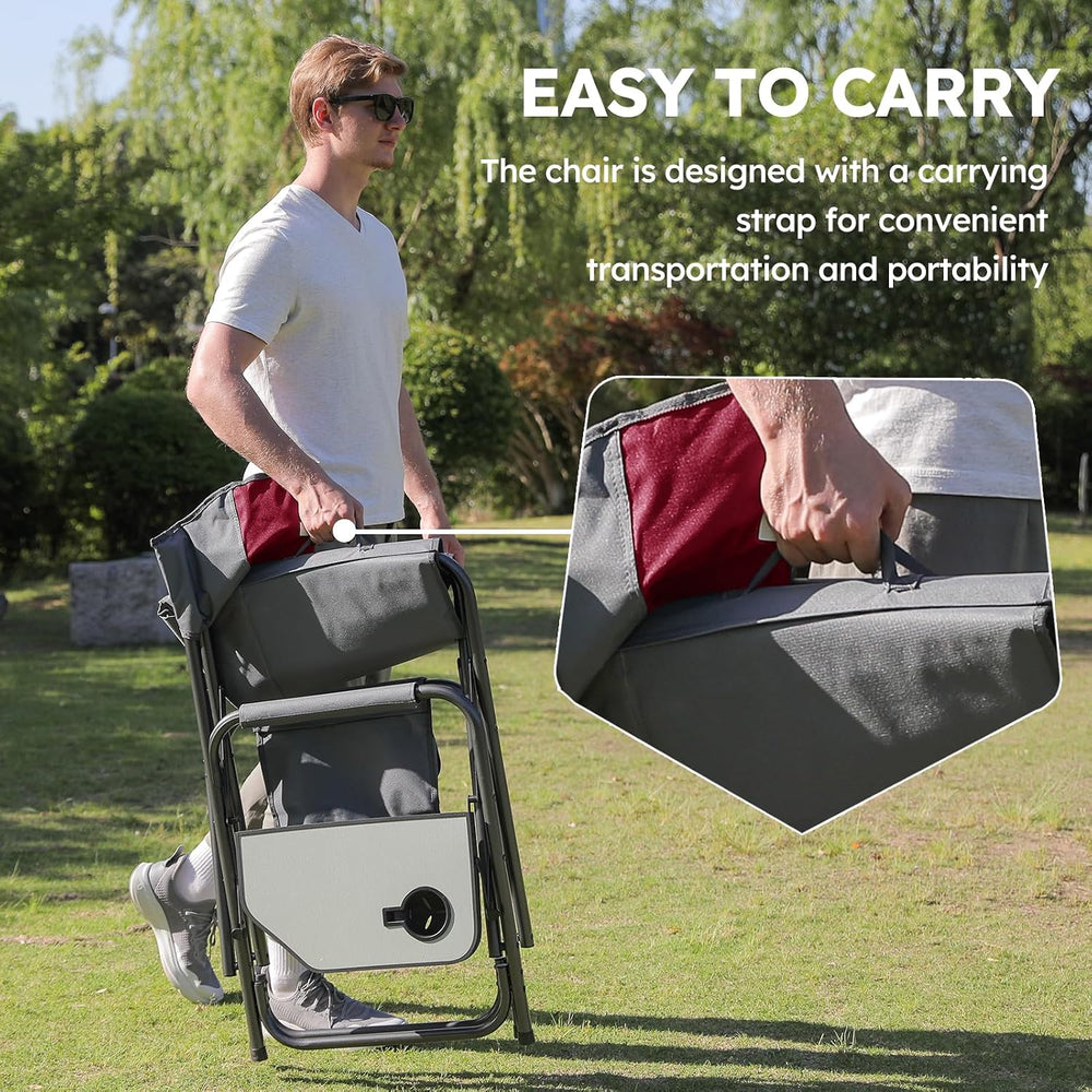 Colegence Oversized Camping Chair, 600-lb Capacity, Heavy-Duty Steel Frame