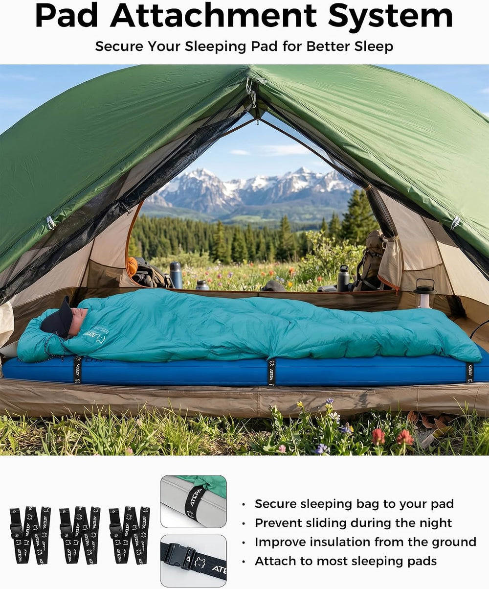 ATEPA Down Sleeping Bag for Adults, Hybrid, 3 Season, Lightweight