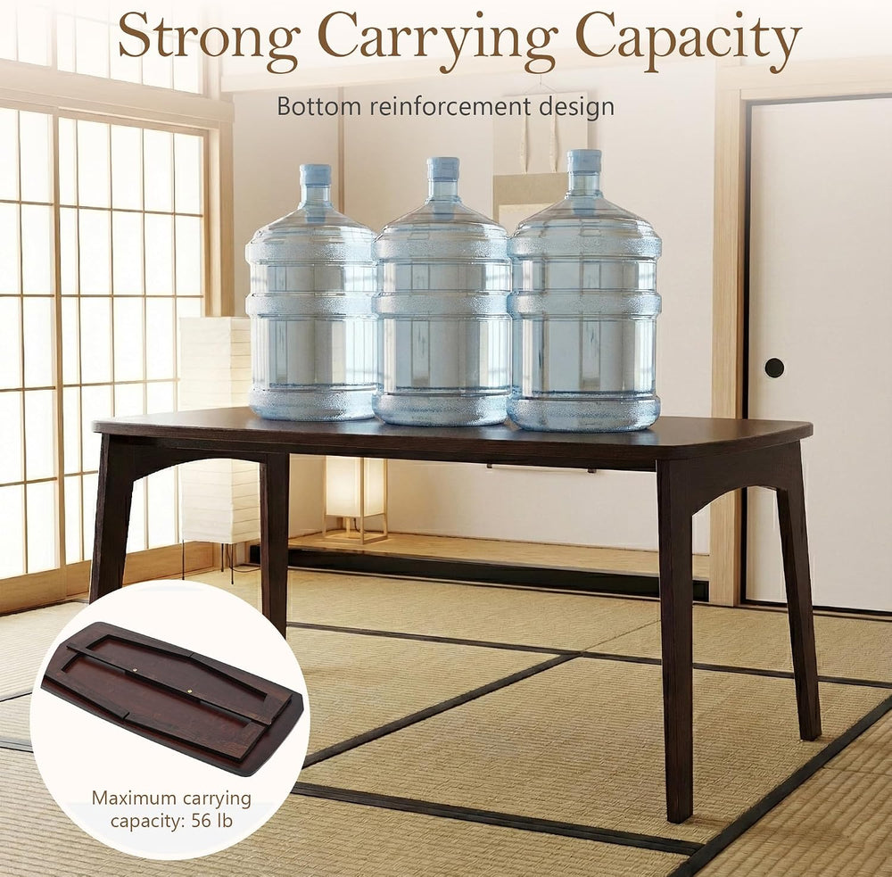 Japanese Floor Table, No Assembly Japanese Folding Table, Foldable