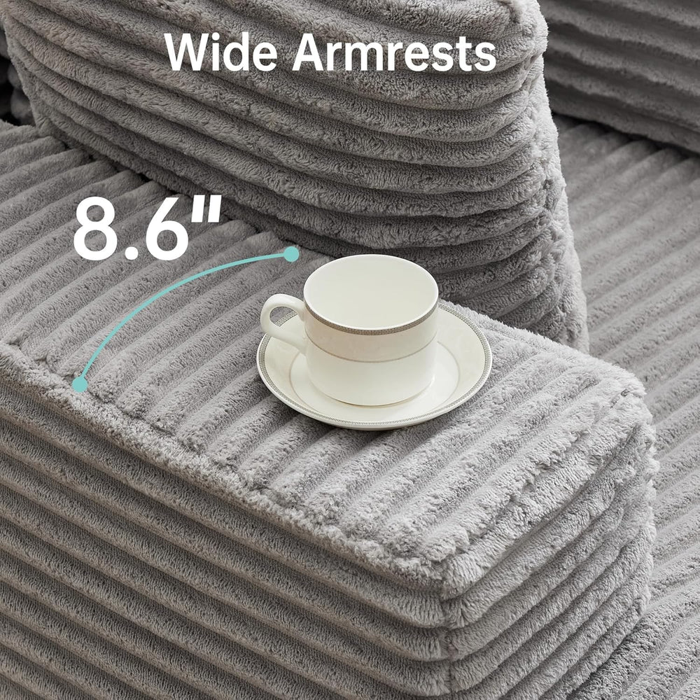 Boneless Couch Chaise Lounge Chair, 54" Oversized Cloud Sofa with Deep S...