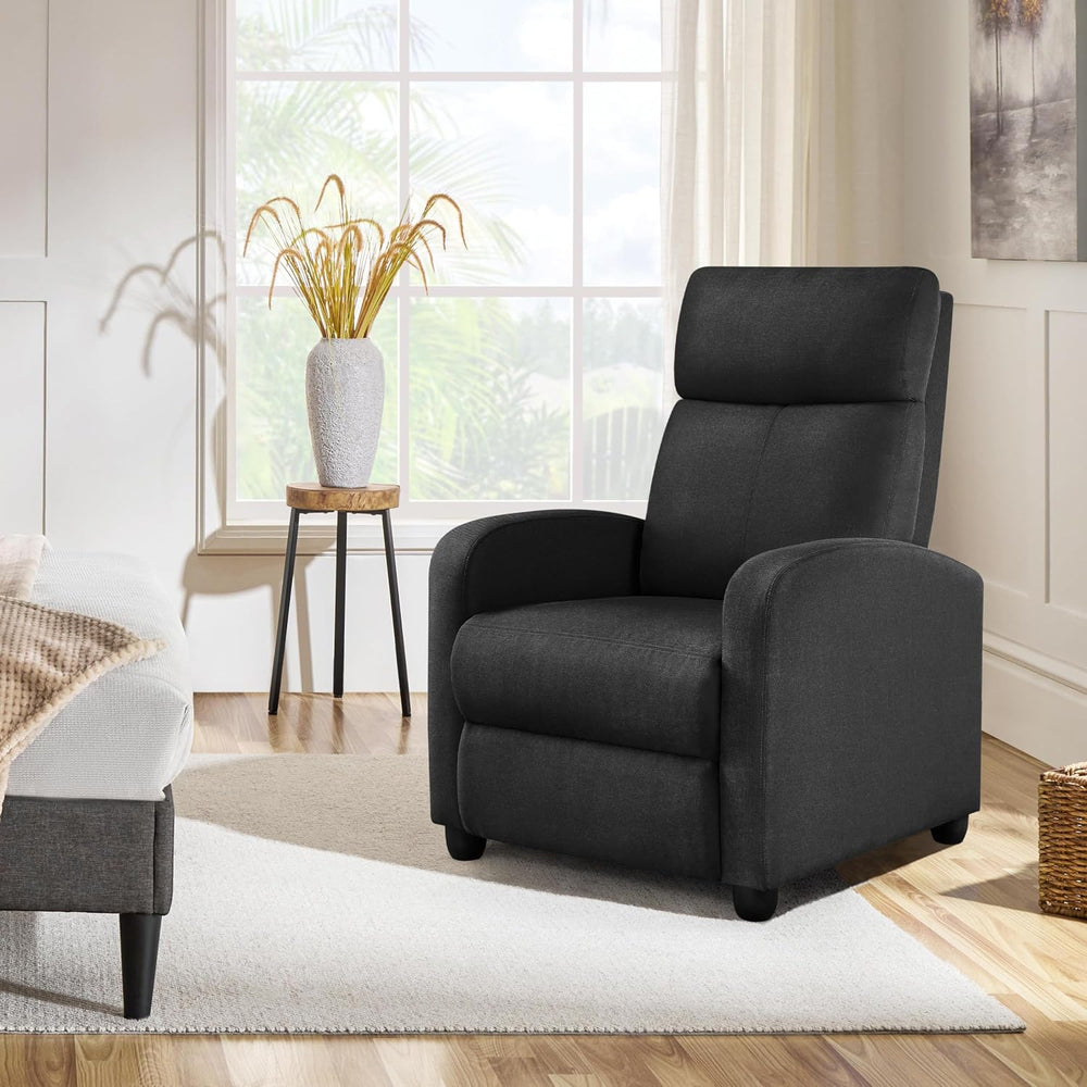 Yaheetech Recliner Chair with 3 Adjustable Angles Living Room Chairs Black