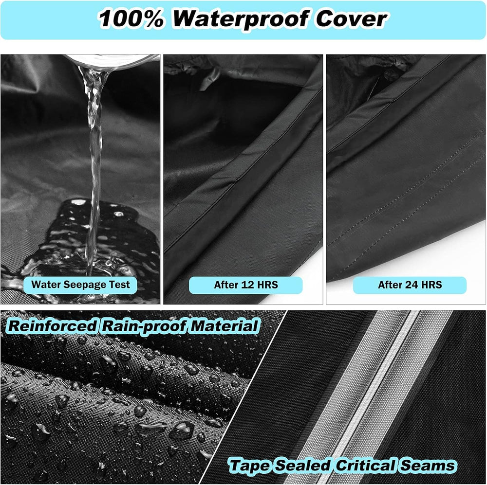 Round Patio Table Cover Waterproof, 90.55“ Diax 28.35” H Heavy Duty Oxford Fa...