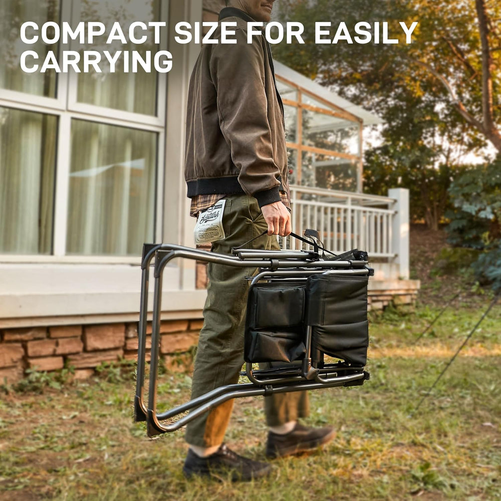 EVER ADVANCED Portable 30.7" Seat Height Tall Camping Directors Chair
