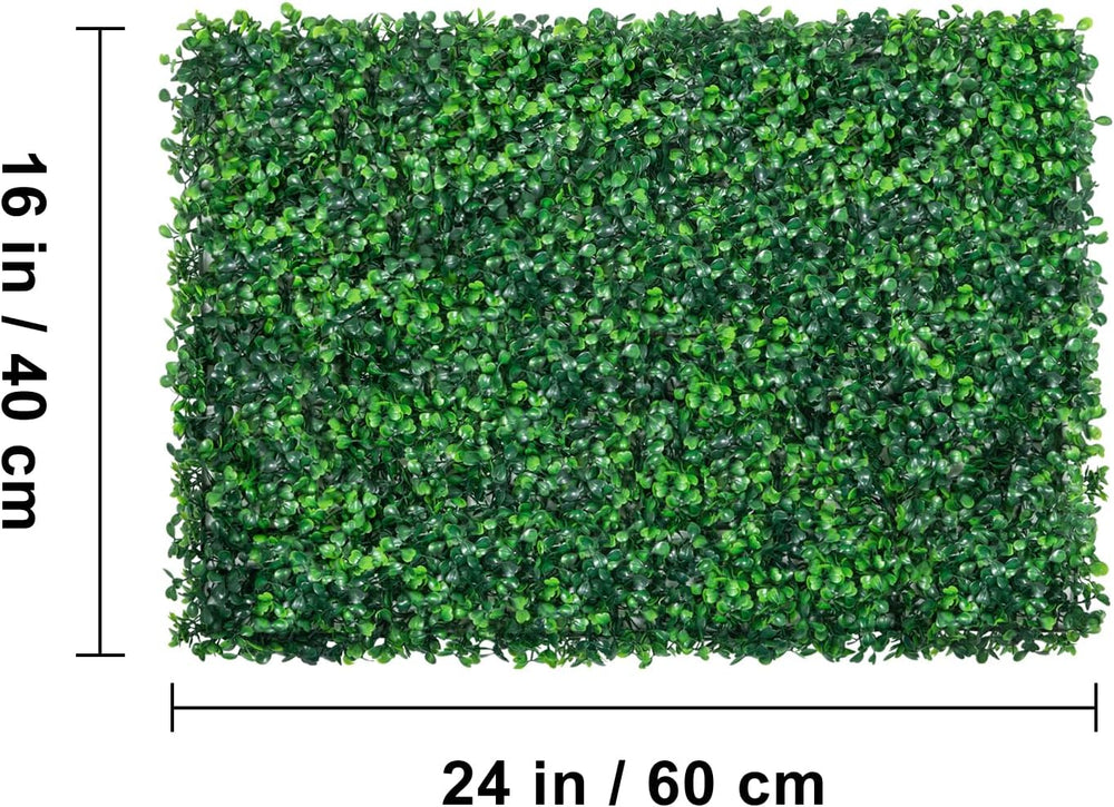 VEVOR 12PCS Grass Wall Panels, 24 x 16 in for 32 Sq Ft, Boxwood Hedge Wall Pa...