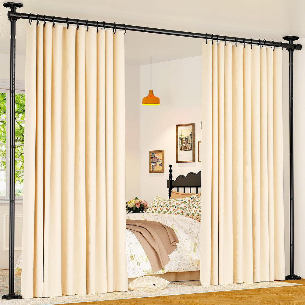 Goovilla Room Divider for Room Separation, 4-10ft(H) 28-70inch(W), Black