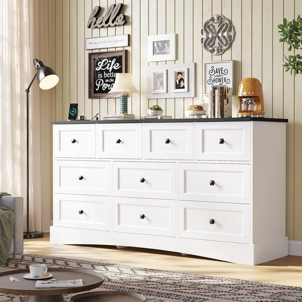 Hasuit Dresser for Bedroom with 10 Drawers, 55.2" Long Dressers with Cha...