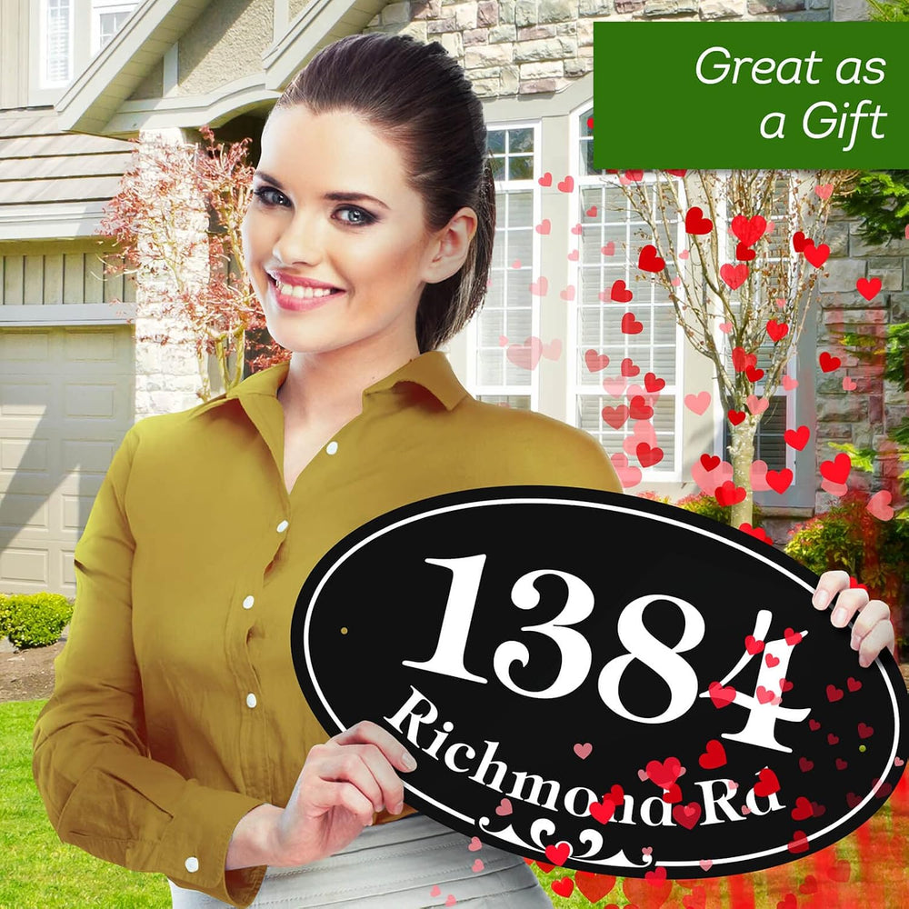 My Sign Center House Address Sign, House Address Plaque, Indoor/Outdoor Use, ...