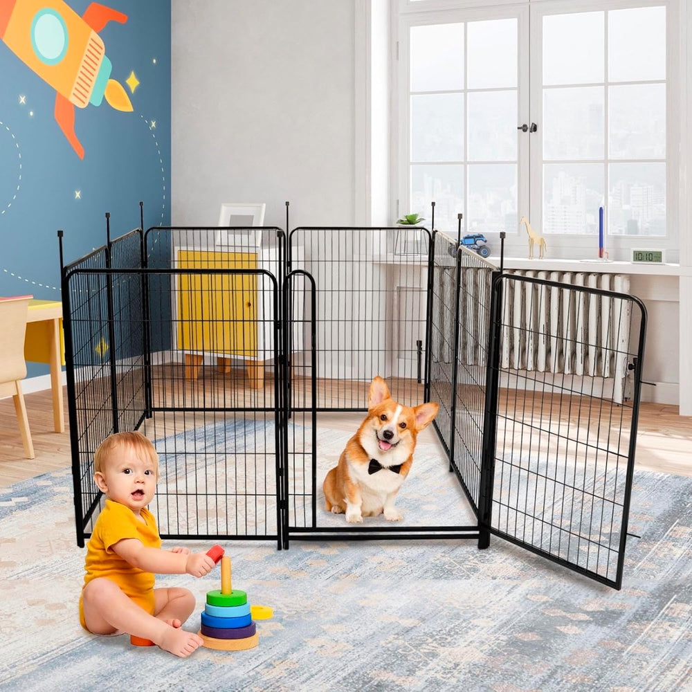 Garden Fencing 40 inch High, Dog Fence Outdoor for Yard, 21"Wide Low Thr...