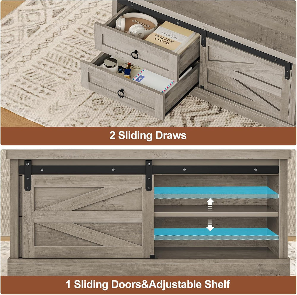 Itaar 39.4'' Lift Top Coffee Table with Storage, Farmhouse Coffee Tab...