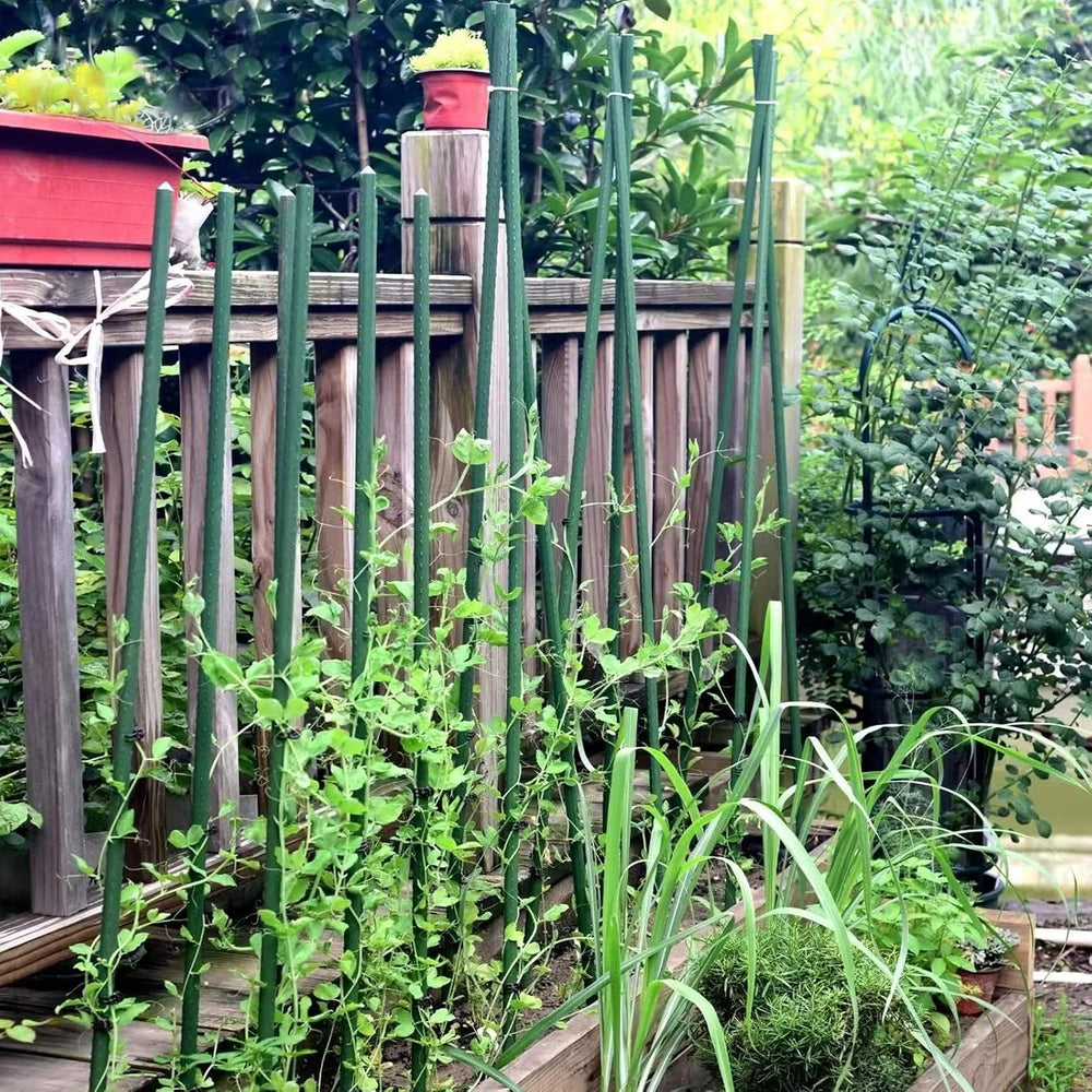 NANOPRETTY Garden Stakes 4FT Tomato Stakes for Outdoor Plant Support, 0.43 in...
