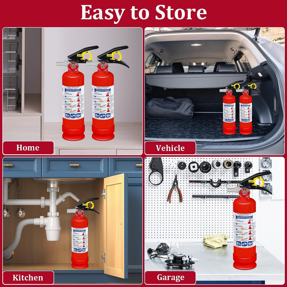 ABC Dry Chemical Fire Extinguisher, 2.5 lb 1A:10B:C Rated - Quick-Release Han...